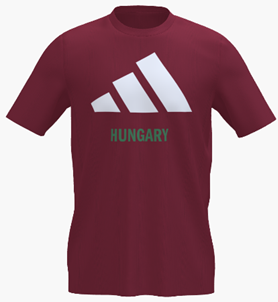Adidas szurkolói póló piros-fehér
