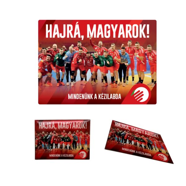 Hűtőmágnes a férfiválogatott játékosaival