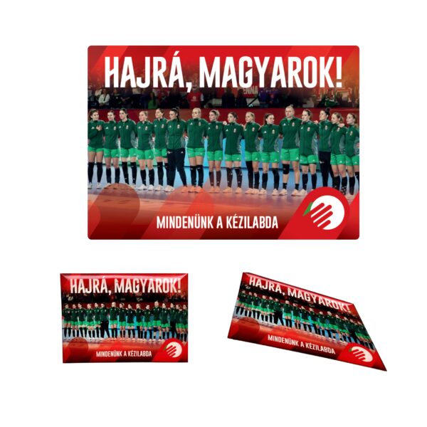 Hűtőmágnes a női válogatott játékosaival